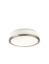 Searchlight® I Cheese плафон - сатенено сребрист метал и бяло стъкло I 2 x E27 - 7039-28SS