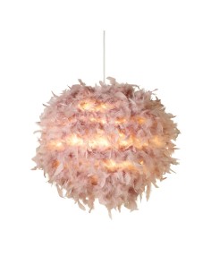 Searchlight® I Aбажур Kate Feather (само абажур) I 1 x Adaptable B22 E14 E27 - 70393PI - Цена | LEDs4economy