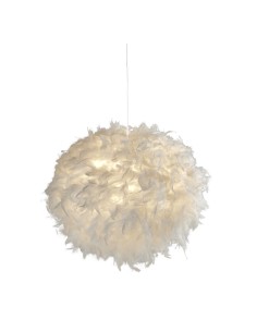 Searchlight® I Абажур Kate Feather (само абажур) I 1 x Adaptable B22 E14 E27 - 70393WH - Цена | LEDs4economy