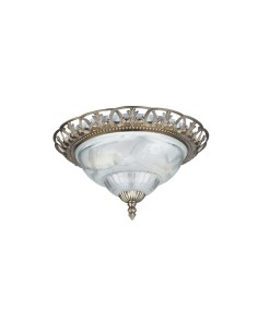 Searchlight® I Derby плафон - Античен месинг, метал и стъкло I 2 x E14 - 7045-13 - Цена | LEDs4economy 2