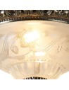 Searchlight® I Derby плафон - Античен месинг, метал и стъкло I 2 x E14 - 7045-13 - 3