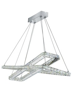 Searchlight® I LED Полилей Clover - хром и прозрачно стъкло I 1 x LED - 7123CC - Цена | LEDs4economy