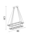 Searchlight® I LED Полилей Clover - хром и прозрачно стъкло I 1 x LED - 7123CC - 3