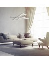 Searchlight® I LED Полилей Clover - хром и прозрачно стъкло I 1 x LED - 7123CC - 4