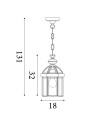 Searchlight® I Фенер Lantern - античен месинг и прозрачно стъкло I 1 x E27 - 7131AB - 4