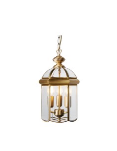 Searchlight® I Пендел Lantern - античен месинг, метал и стъкло I 3 x E14 - 7133AB - Цена | LEDs4economy