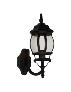 Searchlight® I Фенер Bel Aire - черен метал и прозрачно стъкло I 1 x E27 - 7144-1 - Цена | LEDs4economy 2