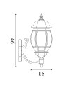 Searchlight® I Фенер Bel Aire - черен метал и прозрачно стъкло I 1 x E27 - 7144-1 - 4