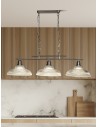 Searchlight® I Пендел Bistro III - сатенено сребрист метал I 3 x E27 - 7183-3SS - 5