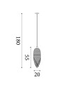 Searchlight® I Пендел x Bali - бамбук I 1 x E27 - 7188CW - 3