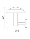 Searchlight® I Аплик Mushroom - сив метал и опал поликарбонат I 1 x LED - 7263GY - 4