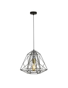 Searchlight® I Пендел Geometric Cage - Матово черен метал I 1 x E27 - 7271BK - Цена | LEDs4economy