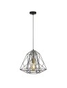Searchlight® I Пендел Geometric Cage - Матово черен метал I 1 x E27 - 7271BK
