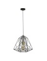Searchlight® I Пендел Geometric Cage - Матово черен метал I 1 x E27 - 7271BK - 2