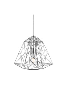 Searchlight® I Пендел Geometric Cage - хромиран метал I 1 x E27 - 7271CC - Цена | LEDs4economy