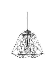 Searchlight® I Пендел Geometric Cage - хромиран метал I 1 x E27 - 7271CC - Цена | LEDs4economy 2