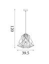Searchlight® I Пендел Geometric Cage - хромиран метал I 1 x E27 - 7271CC - 4