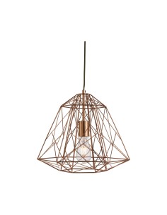 Searchlight® I Пендел Geometric Cage - лъскав меден метал I 1 x E27 - 7271CU - Цена | LEDs4economy