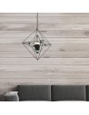 Searchlight® I Пендел Diamond - черен метал и прозрачно стъкло I 3 x E14 - 7323-3BK - 5