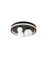 Searchlight® I LED плафон Trident черен метал и опалови стъклени топки I x LED - 73380BK
