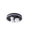 Searchlight® I LED плафон Trident черен метал и опалови стъклени топки I x LED - 73380BK - 2