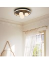 Searchlight® I LED плафон Trident черен метал и опалови стъклени топки I x LED - 73380BK - 5
