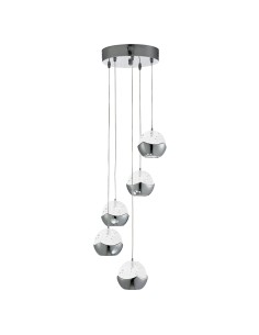 Searchlight® I Пендел Ice Ball - хромиран метал и стъкло I 5 x LED - 7355-5CC - Цена | LEDs4economy
