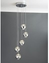 Searchlight® I Пендел Ice Ball - хромиран метал и стъкло I 5 x LED - 7355-5CC - 5
