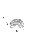 Searchlight® I Bali абажур - Бамбук I 1 x E27 - 7394CW - 4