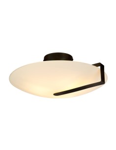 Searchlight® I Плафон Sundial - черен метал и матирано стъкло I 3 x E27 - 73990-3BK - Цена | LEDs4economy