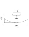 Searchlight® I Плафон Sundial - черен метал и матирано стъкло I 3 x E27 - 73990-3BK - 4