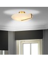 Searchlight® I Плафон Sundial - злато и матирано стъкло I 3 x E27 - 73990-3GO - 5