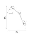 Searchlight® I Аплик Swing Arm - матово черно и златисто метално покритие I 1 x E27 - 7403BK - 4