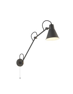 Searchlight® I Аплик Swing Arm - сив метал I 1 x E27 - 7403GY - Цена | LEDs4economy