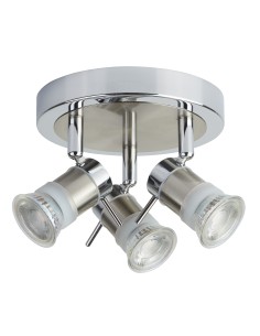 Searchlight® I Спот Aries - хром, сатенено сребристо, IP44 I 3 x GU10 - 7443CC-LED - Цена | LEDs4economy