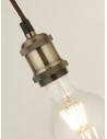 Searchlight® I Пендел фасунга от античен месинг I 1 x E27 - 7461AB - 3