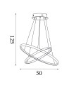 Searchlight® I Пендел x Eternity - естествен бамбук и злато I 2 x LED - 75032-2NA - 3