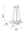 Searchlight® I Пендел x Eternity - естествен бамбук и злато I x LED - 75033-3NA - 3