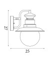 Searchlight® I Външен аплик Station - рустик кафява метална и стъклена I 1 x E27 - 7652RU - 4