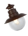 Searchlight® I Полилей Station - рустик кафяв метал и стъкло I 1 x E27 - 7653RU - 3