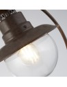 Searchlight® I Градински стълб Station - кафяв метал и прозрачно стъкло I 1 x E27 - 7655RU - 3