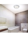 Searchlight® I LED баня плафон Chester - акрил и сребрист метал, IP44 I 1 x LED - 7684-33SI - 5