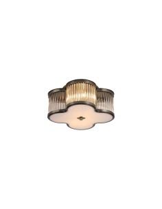 Searchlight® I Lotus плафон, дифузер от античен месинг, метал и стъкло I 2 x E14 - 77210-2AB - Цена | LEDs4economy