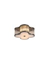 Searchlight® I Lotus плафон, дифузер от античен месинг, метал и стъкло I 2 x E14 - 77210-2AB