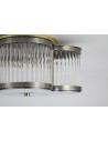 Searchlight® I Lotus плафон, дифузер от античен месинг, метал и стъкло I 2 x E14 - 77210-2AB - 3