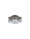 Searchlight® I Lotus плафон, дифузер от античен месинг, метал и стъкло I 3 x E14 - 77210-3AB - 2