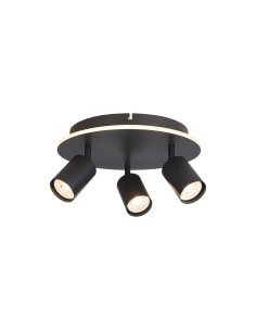 Searchlight® I Плафон San Diego, матово черно метално покритие I 3 x GU10 - 77230-3BK - Цена | LEDs4economy