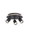 Searchlight® I Плафон San Diego, матово черно метално покритие I 3 x GU10 - 77230-3BK