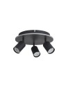 Searchlight® I Плафон San Diego, матово черно метално покритие I 3 x GU10 - 77230-3BK - 2