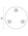 Searchlight® I Плафон San Diego, матово черно метално покритие I 3 x GU10 - 77230-3BK - 4